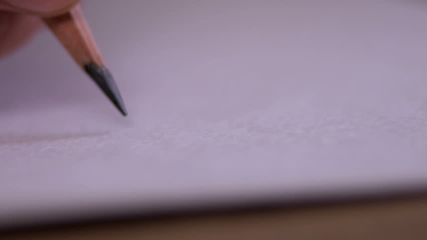 Artists hands drawing wooden pencil writes on paper shot on Red Epic 4K Royalty-Free Stock Footage #12641537