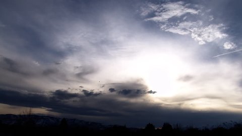 A Cloud time-lapse in the Beautiful Utah Sky (1080/24p) 스톡 비디오