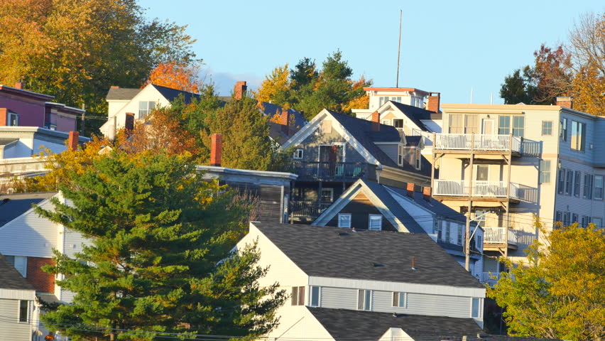 Homes in Portland Maine with fall foliage