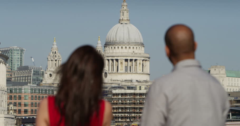 Couple in love in London. Shot on RED Epic.