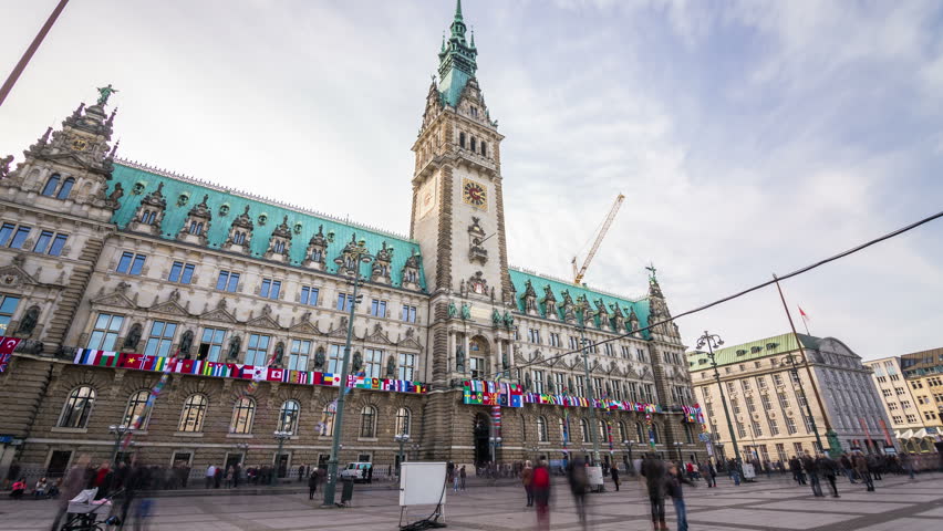 Hamburg City Hall Hyperlapse 4k