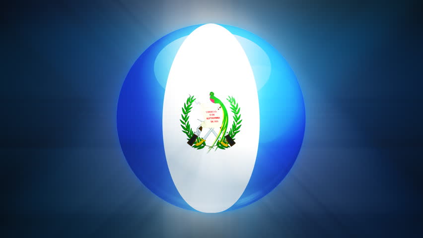 Guatemalan flag spinning globe with shining lights - HD loop 