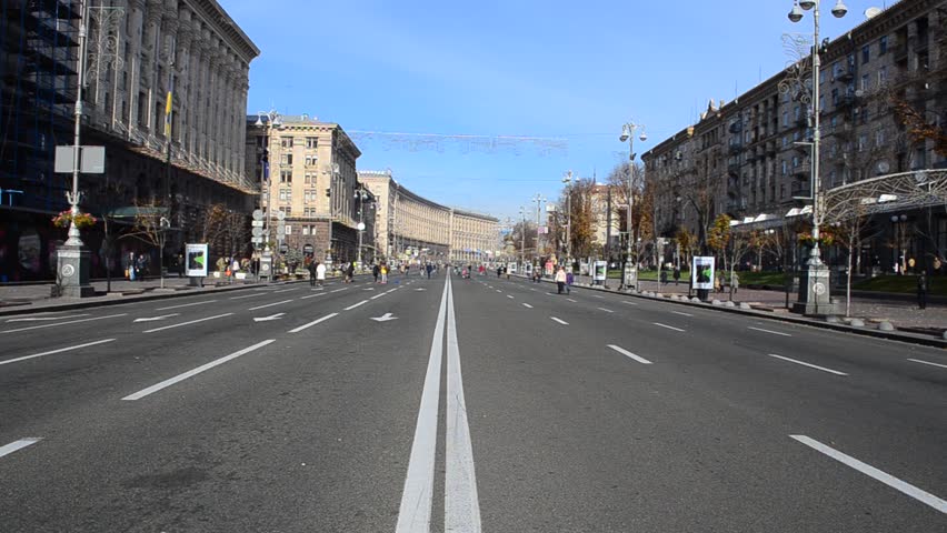 The highway in the city.