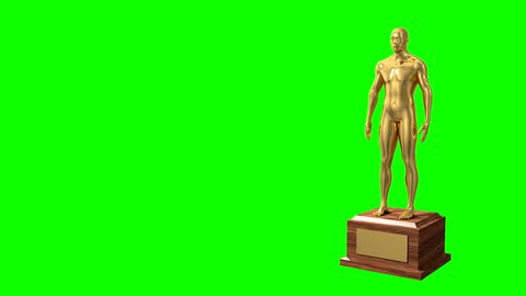 Trophy award ceremony intro with space for title text nomination 4K