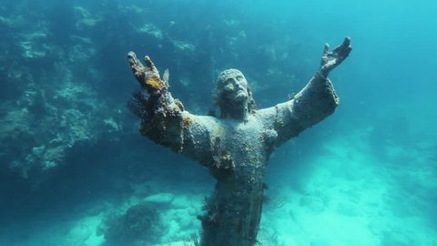 Christ Abyss Statue Key Largo Florida Stock Footage Video (100% Royalty ...