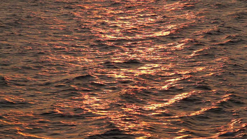 The sunset over the Atlantic Ocean.