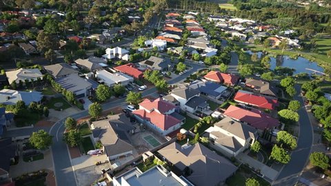 Aerial view of a typical Australian suburb
