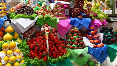 Fruit for sale in Mercado Municipal de SÃ£o Paulo