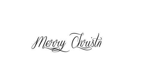 Alpha channel of a calligraphic designed Christmas wishes text animation in 4k resolution