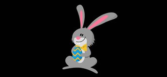 Cute Easter Rabbit Cartoon. A great piece of stock in 4k definition, perfect for film, tv, documentaries, reality TV, trailers, infomercials and more!
