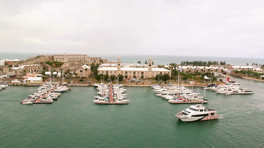 The port of King's Wharf on the island of Bermuda.