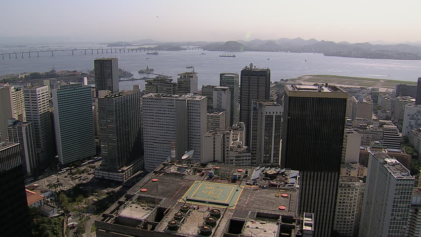 Flying above Downtown buildings,Rio de Janeiro,Brazil