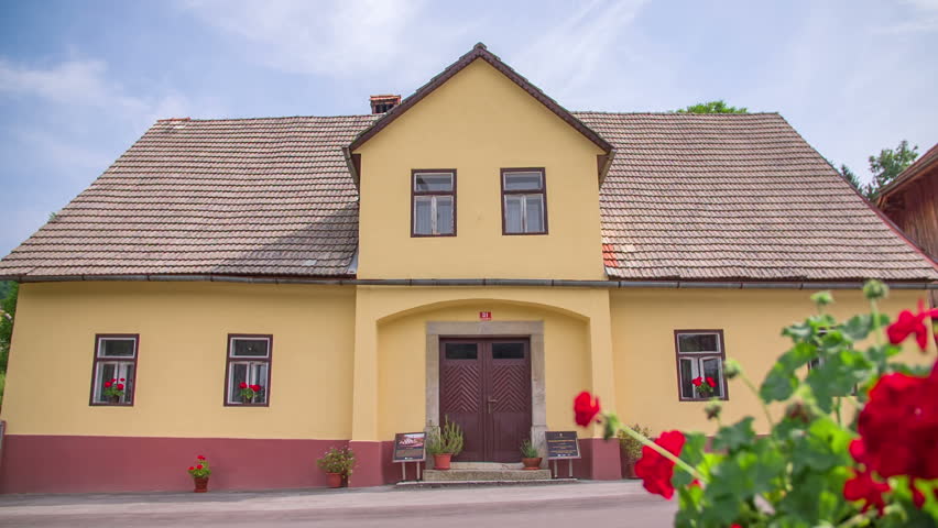 Old village house a space us knitting room which standing on a beautiful location on countryside.