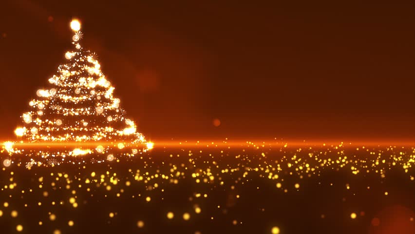 Gold Christmas Tree. Extremely Detailed Stock Footage Video (100% Royalty-free) 12722135