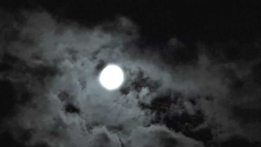 Time lapse of moon and clouds