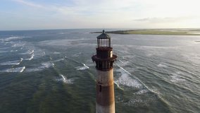 Lighthouse Aerial Close Up