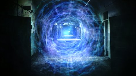 Opening portal of tunnel space-time continuum.
Sci-fi. Portal of tunnel space-time continuum
