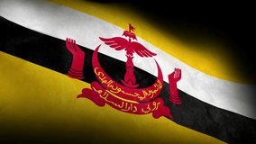 Low Angle view of National flag of Brunei background