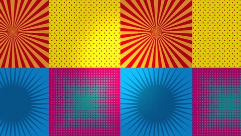 Collection Colored Pop Art Retro Backgrounds Stock Vector (Royalty Free ...