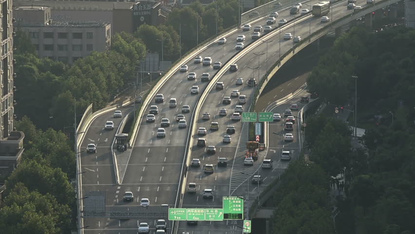 Shanghai urban scenery, elevated road