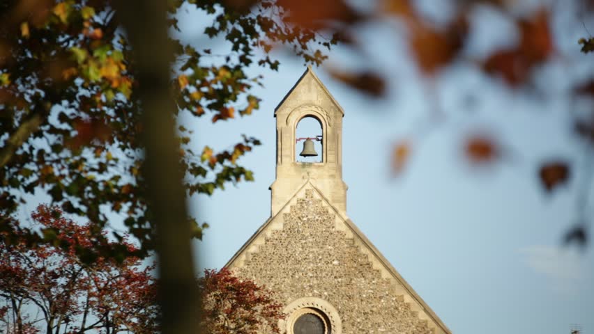 Church Steeple in the fall, England, Europe