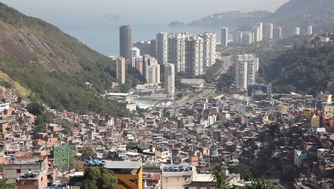 Cityscape, Favela Rocinha, Rio de Janeiro, Brazil.
