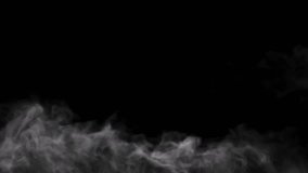 High speed camera shot of an smoke video element, isolated on a black background. Can be pre-matted for your video footage by using the command Frame Blending - Multiply.