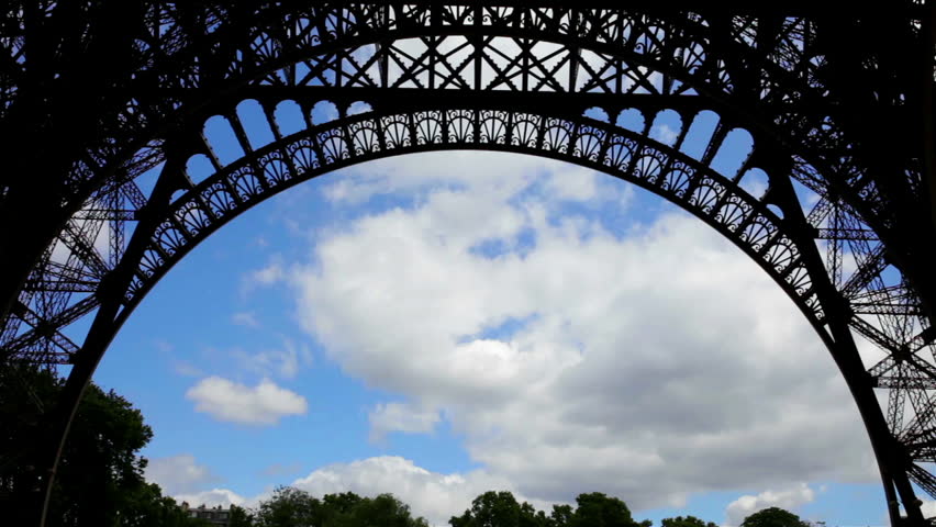 Paris with Louvre and Eifel tower