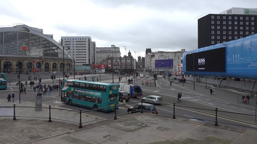Lime street train station time lapse, Liverpool, England, UK