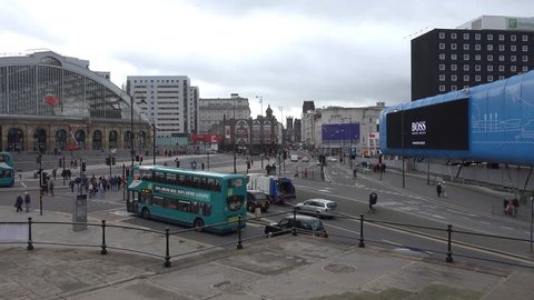 Lime street train station time lapse, Liverpool, England, UK
