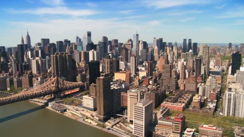 Skyline Aerial Panoramic view of Midtown Manhattan, New York city, North America, USA