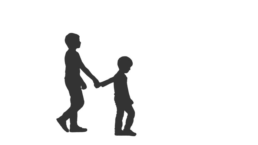 Silhouette Of Two Little Boys Stock Footage Video 100 Royalty Free Shutterstock
