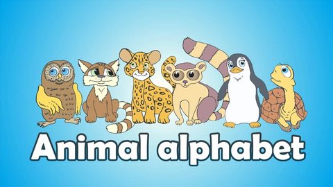 Animal themed alphabet from A to Z