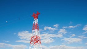 antenna, telecommunication tower time lapse