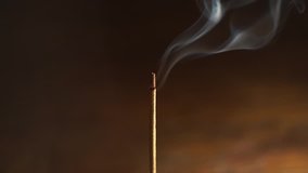 Mediataion incense stick smoking video