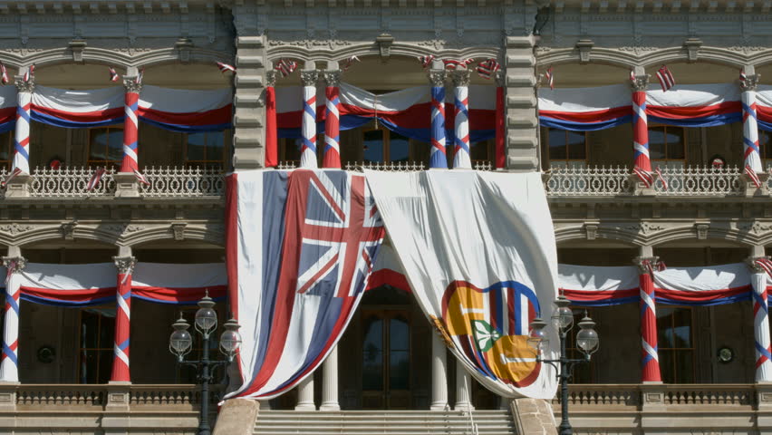 4k, Iolani Palace in Downtown Honolulu, Oahu, Hawaii, the only royal palace in the United States.