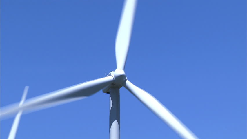 Close up of wind turbine