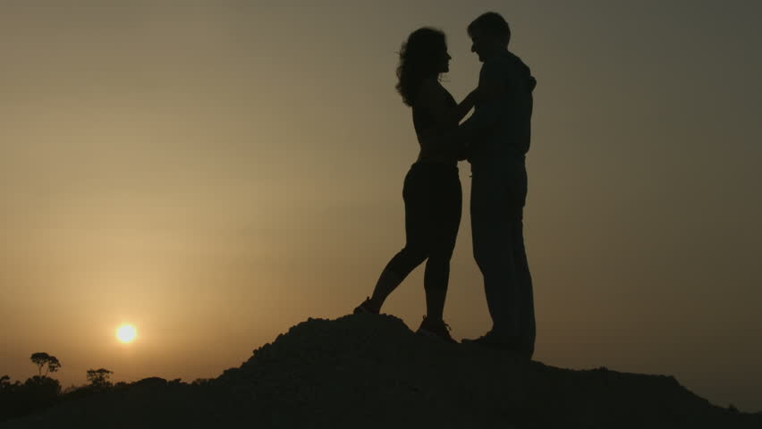Boyfriend and Girlfriend Kissing, Looking Stock Footage Video (100% ...