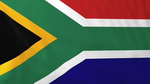 Seamless Flag South Africa Waving Wind Stock Footage Video (100% ...