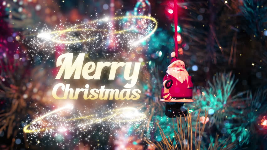 Merry christmas nice beautiful fine animation cool intro with fireworks and gold title complete show for tv - Powered by Shutterstock - Get 15% off with code: PIKWIZARD15