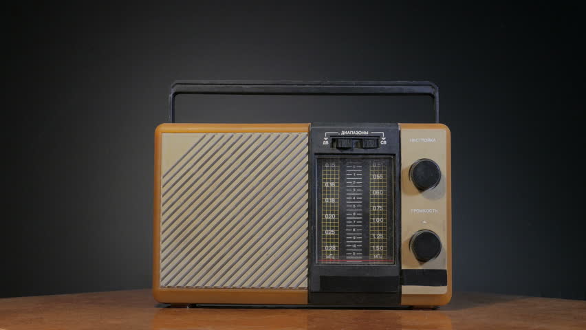 The old radio receiver rotates on a support, Lumix LX100, 4k | Shutterstock HD Video #12909515