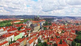 Area Lesser (Little) Town of Prague, near the church Saint Vitus, Ventseslaus and Adalbert. Czech Republic.