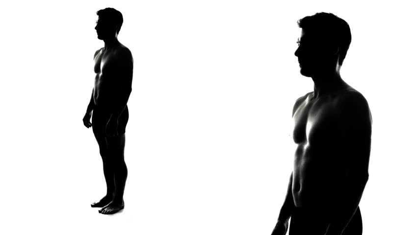 naked man silhouette
