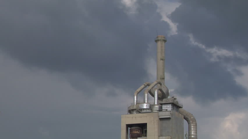Industrial plant chimney 