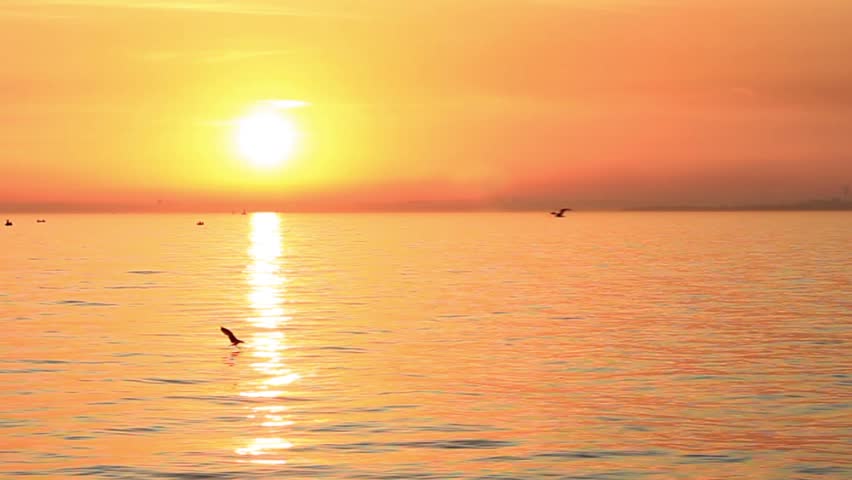 Marmara sea on sunset  
