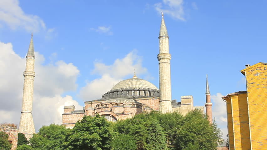 Hagia Sophia, famous historical building in Istanbul. Now it's a museum as a