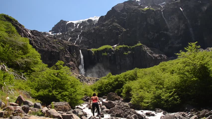 Cascade volcano tronador, Bariloche, Argentina