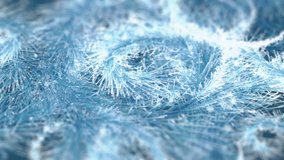 seamless growing frost pattern background for films about nature, ice, freeze, frost, winter, water, snow, snowflake, temperature. Well suited for music videos, broadcast, TV, logos, titles and slides