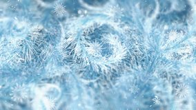 seamless growing frost pattern background for films about nature, ice, freeze, frost, winter, water, snow, snowflake, temperature. Well suited for music videos, broadcast, TV, logos, titles and slides