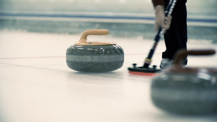 Curling. Winter Olympic sport. Slow motion Royalty-Free Stock Footage #12937139